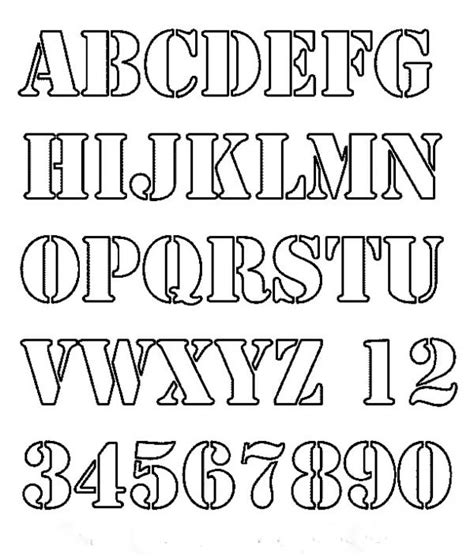 Downloadable Free Printable Alphabet Stencils Templates Printable Templates