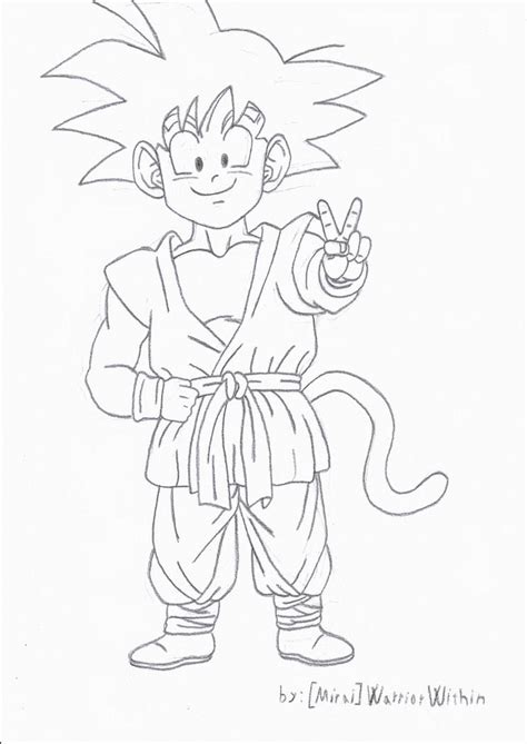 Kid Goku Peace Sign By Miraiwarriorwithin On Deviantart