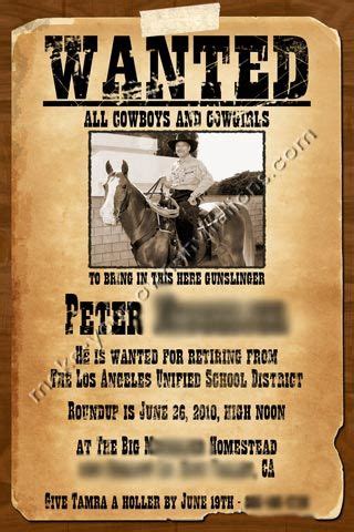 printable western birthday invitations western