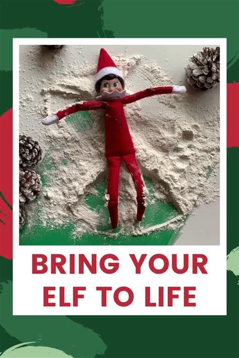 Cute Elf Making Snow Angels At Home On Stop Motion Video Elf Elf On