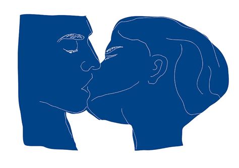 Man And Woman Kissing Drawing By Ole Schwander