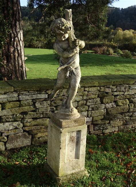Vintage Garden Statue Weathered Garden Fountain