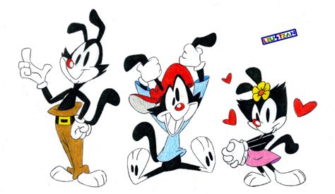 yakko wakko and dot animaniacs by felixwarner on deviantart cartoon tv cartoon shows