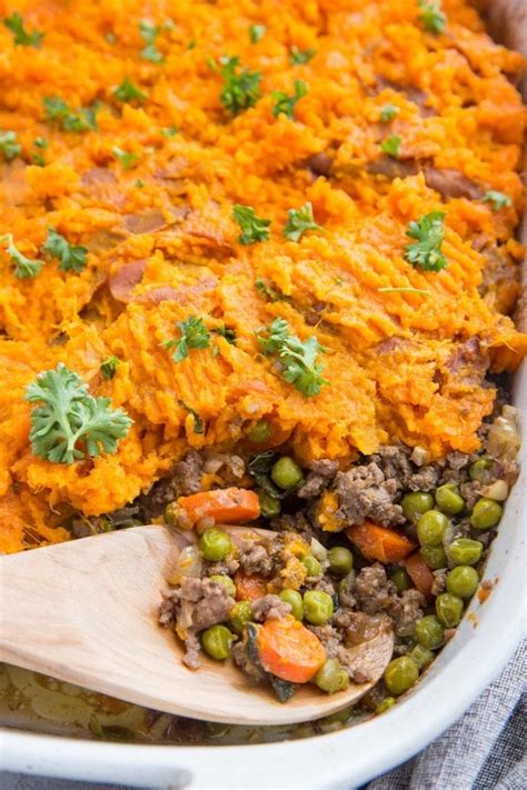 Easy Shepherds Pie With Sweet Potatoes The Roasted Root