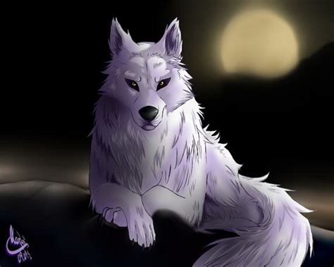 Aniu White Wolf Anime Wolf Wolf Bilder Wolf Illustration
