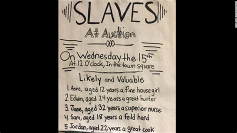 School Apologizes For Slave Auction Posters Cnn