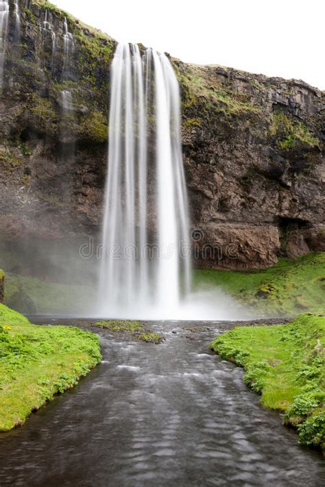 Seljalandsfoss Famous Waterfalls Of Iceland Stock Photo Image Of