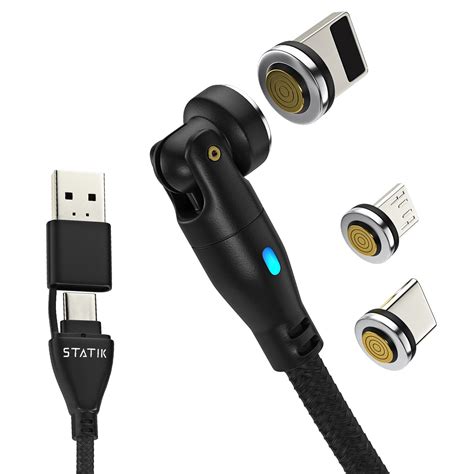 Statik 360 Pro Magnetic Charging Cable 100w Fast Charge Type C And