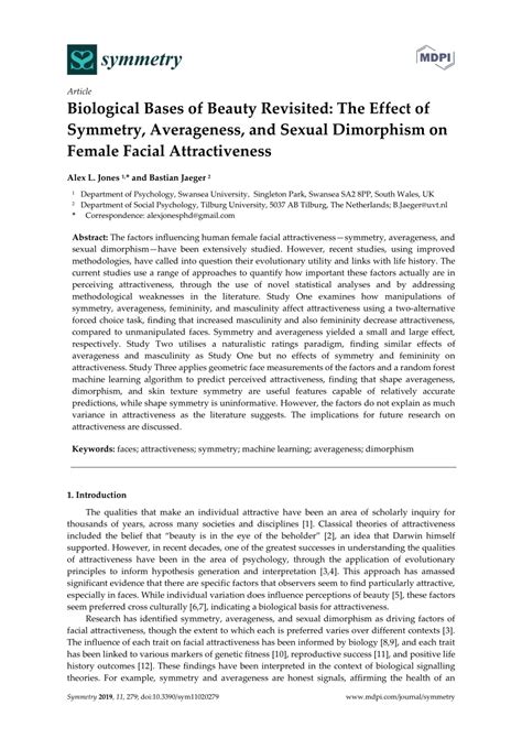 pdf biological bases of beauty revisited the effect of symmetry averageness and sexual