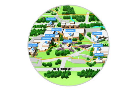 York College Campus Map Map Vector
