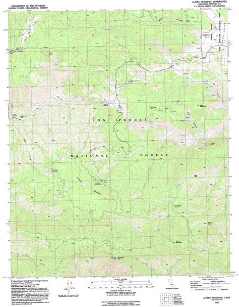 Alamo Mountain Topographic Map Ca Usgs Topo Quad 34118f8