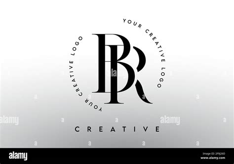 Logo Br Letter Design Avec Police Sérigraphie Serif Et élégant Look