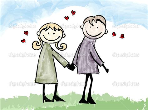 happy lover couple dating cartoon illustration stock illustration by ©9george 44838997