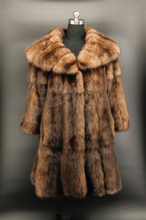 arlenesain custom real sable fur long women coat with big collar in real fur from women s
