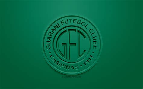 Download Wallpapers Guarani Fc Creative 3d Logo Green Background 3d