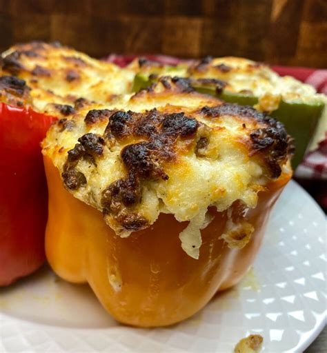 Easy Stuffed Bell Peppers With Ground Sausage Back To My Southern Roots