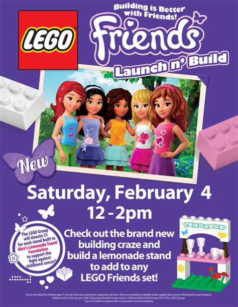 Free Pink Lego Event At Toys R Us Have Fun And Help Alex S Lemonade Stand Foundation