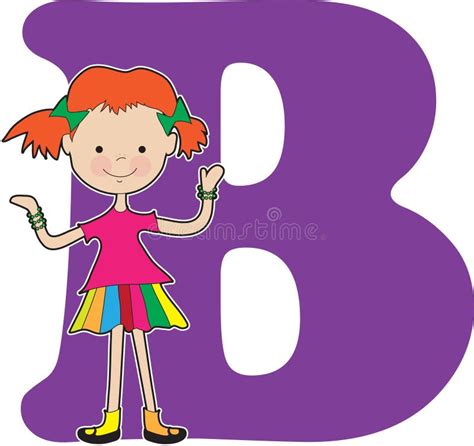 Alphabet Girl B Stock Vector Illustration Of School 22686050