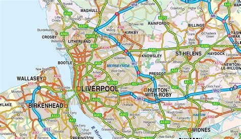 Liverpool Map Of England Map Of Liverpool City Detailed Pictures