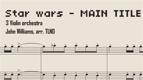 Star Wars Sheet Music Violin Trio Version Main Theme Youtube