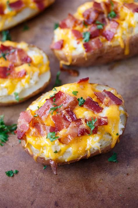 Twice Baked Cheesy Bacon Ranch Potatoes The Cozy Cook