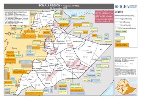 Ethiopia Somali Region Regional 3w Map 02 Dec 2010 Ethiopia