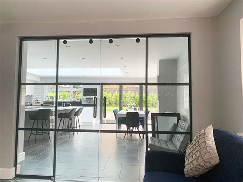 Glass Partitions At Domestic Project Ampthill Bedfordshire Slimline