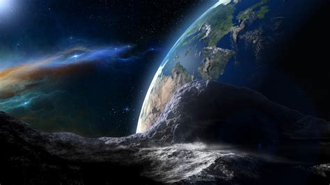 Earth View From Asteroid 1920x1080 Gogambar