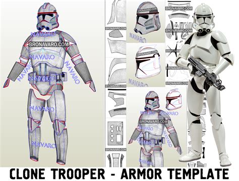 Clone Trooper Armor Template Clone Trooper Armor Pepakura Clone Trooper