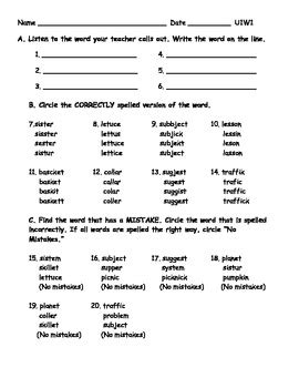 You can download a printable pdf of the 2nd grade master spelling list below, completely free. Spelling test for 3rd grade MISHKANET.COM