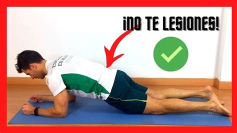 ¿cómo hacer una plancha abdominal correctamente para principiantes y con rodillas apoyadas 👌