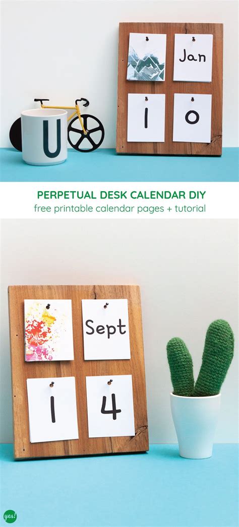 Diy Desk Calendar For Kids With Free Printables And A Diy Tutorial Get