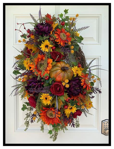 colorful fall wreath for front door door wreaths fall colorful fall wreaths floral door wreaths