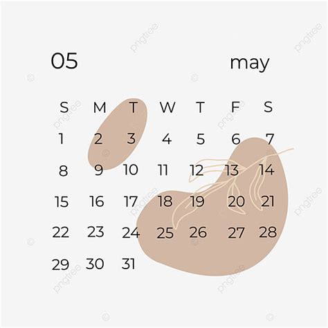 Gambar Estetika Kalender Mei 2022 Kalender 2022 Bulanan Mungkin Png
