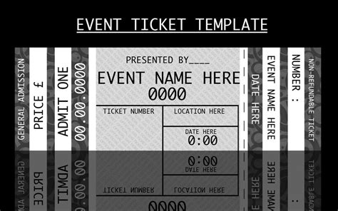 concert ticket templates