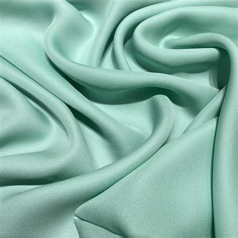 Nile Green Fluid Silk Crepe Dobby Fabric — Tissus En Ligne
