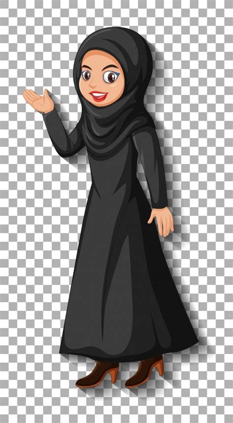 Download Beautiful Arabic Lady Cartoon Character For Free In 2020
