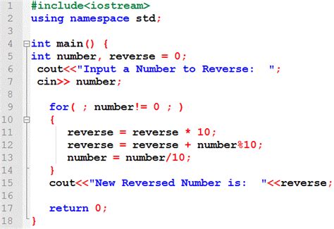 Reverse A Number In C Program Code ~ C Programming Tutorial For Beginners