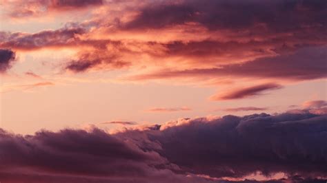 Download Wallpaper 3840x2160 Sky Clouds Pink Sunset 4k