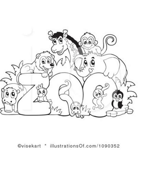 At The Zoo Coloring Page Coloring Pages