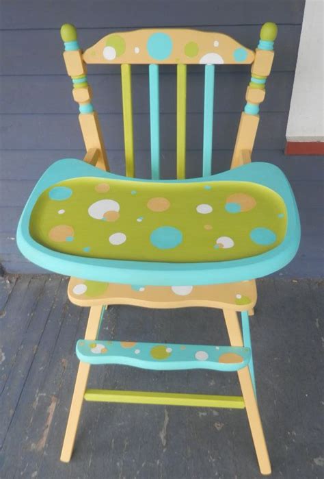 Polka Dot High Chair Hand Painted By Debbie Is By Debbieisadopted 270
