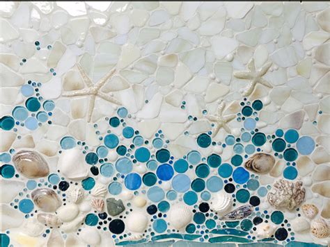 Beach Scene Mosaic Designer Glass Mosaics