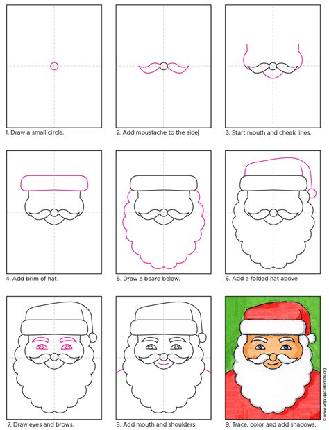 How To Draw Santas Face · Art Projects For Kids