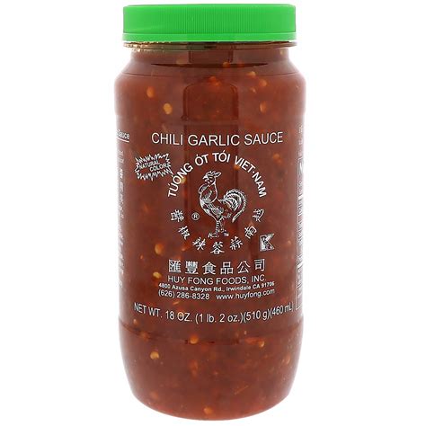 Huy Fong Foods Inc Chili Garlic Sauce 18 Oz 510 G Ebay