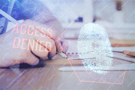 Conceito do futuro da segurança e controle de senhas por meio de