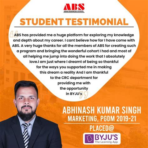 Student Testimonial Abhinash Kumar Singh Marketing Pgdm 2019 21