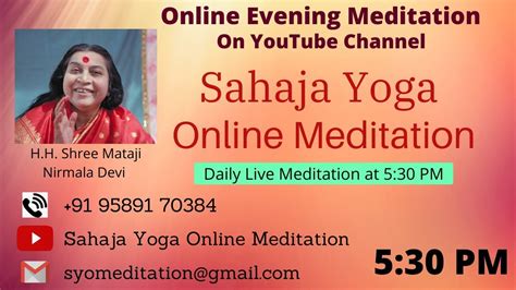 Live Meditation 530 Pm Ist 15 July 2020 Sahaja Yoga Youtube