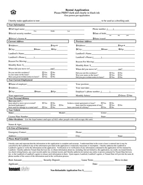 Free Online Fillable Rental Application Form Printable Forms Free Online