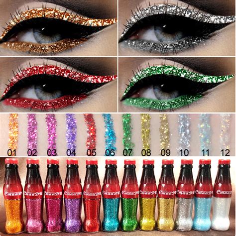 12 Colors Liquid Glitter Eyeliner Metallic Shimmer Glitter Eyeshadow