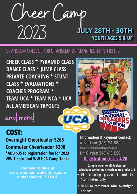 cheer camps windham wolverines